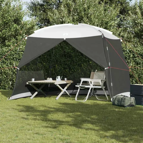 vidaXL Cort cu plasă de țânțari cu acoperiș Gri 320 x 320 x 218 cm