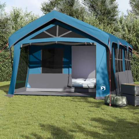 vidaXL Cort de Familie Albastru și Gri 620 x 322 x 240 cm Poliester