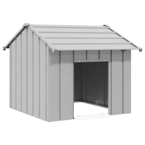 vidaXL Casă pentru câini cu acoperiș 85x107x81 cm oțel galvanizat