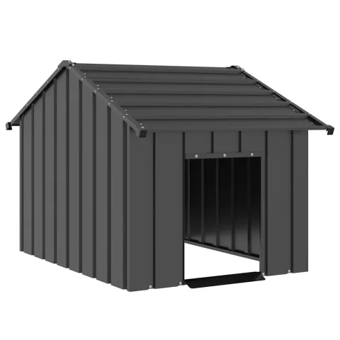 vidaXL Casă pentru câini cu acoperiș 83x130x85 cm oțel galvanizat