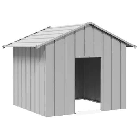 vidaXL Casă pentru câini cu acoperiș 131x101x102 cm oțel galvanizat