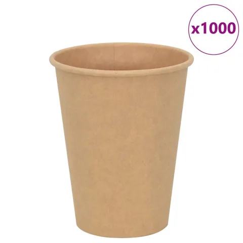 vidaXL Cești de cafea din hârtie 1000 buc 12 oz 300 ml maro