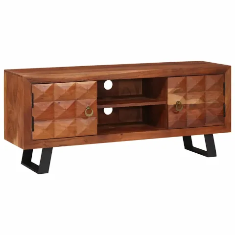vidaXL Cabinet TV maro miere 112 x 30 x 48 cm lemn masiv de acacia