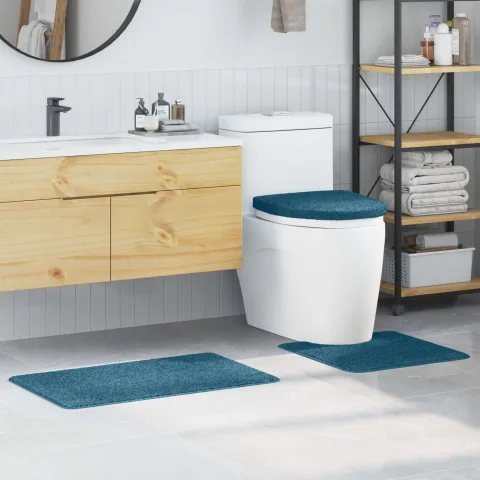 vidaXL Set de mochete anti-derapante pentru baie 3 buc. albastru PP