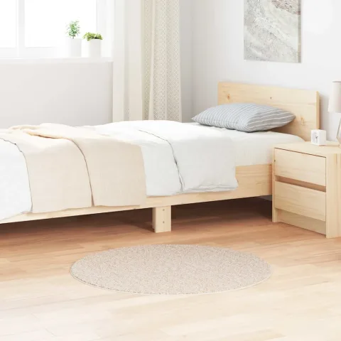 vidaXL Covor Shaggy Antiderapant Crem 90 x 90 cm PP
