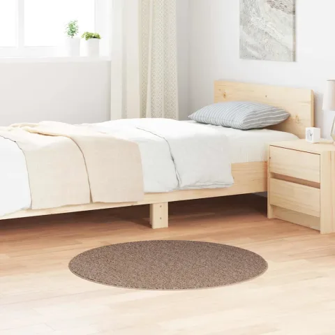 vidaXL Covor Shaggy Antiderapant Maro 90 x 90 cm PP