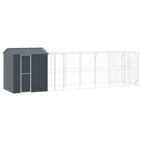 vidaXL Cușcă pentru păsări Antracit 824 x 208 x 247 cm Oțel Galvanizat