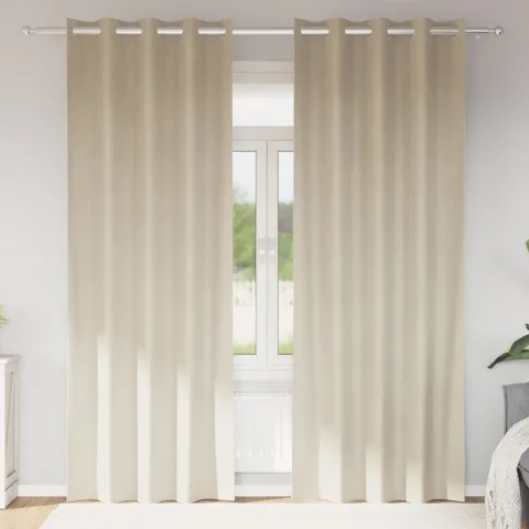 vidaXL Perdele opace 2 buc. Crem 140 x 260 cm Catifea