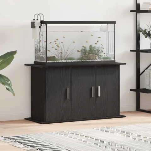 vidaXL Suport pentru acvariu, stejar negru, 101x41x58 cm, lemn stratificat