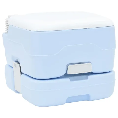 vidaXL Toaletă de camping Albastru deschis și alb 41,5 x 36,5 x 30 cm