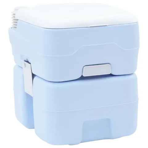 vidaXL Toaletă de camping Albastru deschis și alb 41,5 x 36,5 x 42 cm
