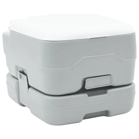vidaXL Toaletă de camping Gri și alb 41,5 x 36,5 x 30 cm Polietilenă