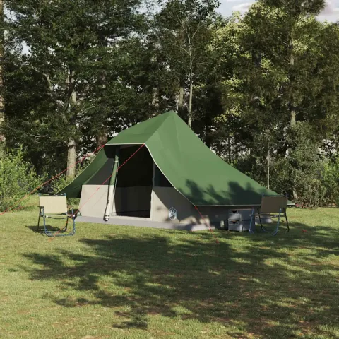 vidaXL Cort Tipi 10 persoană Verde tafta