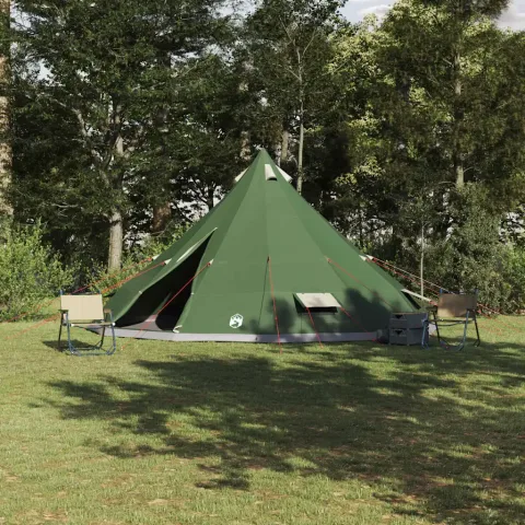 vidaXL Cort Tipi cu acoperiș Verde 560 x 560 x 300 cm tafta