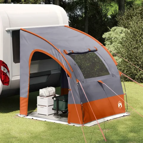 vidaXL Cort pentru hayon 194 x 180 x 210 cm Gri și Portocalie tafta