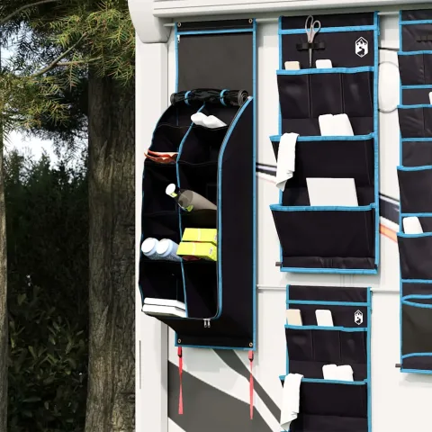 vidaXL Pungă de stocare Negru și Albastru 140 x 43 cm oxford