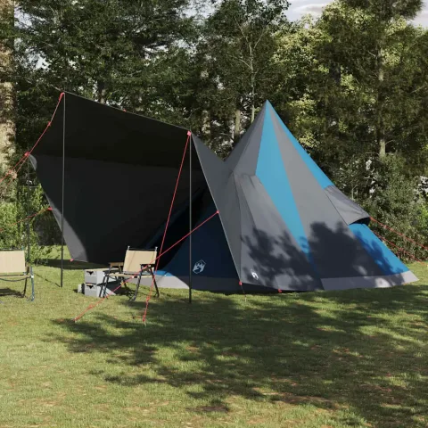 vidaXL Cort Tipi cu acoperiș albastru 510 x 690 x 330 cm tafta