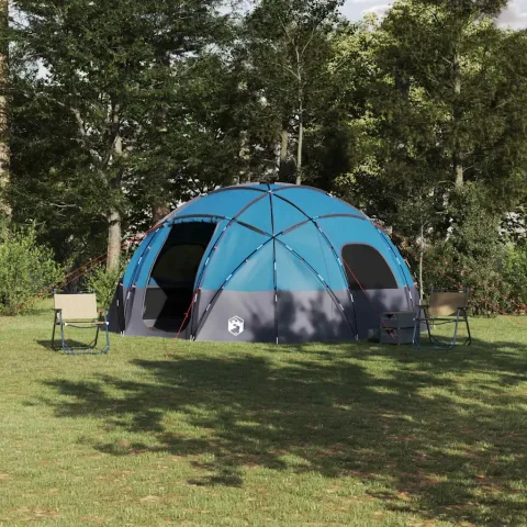 vidaXL Cort cu dome cu acoperiș albastru 475 x 475 x 235 cm tafta