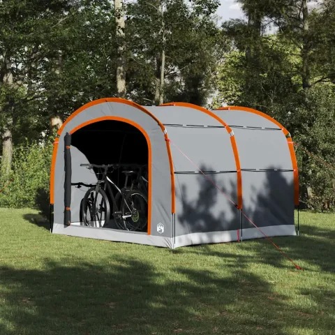 vidaXL Cort 268 x 240 x 191 cm Gri și portocaliu Poliester