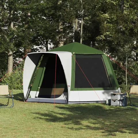 vidaXL Cort de Camping Cabină Verde 420 x 420 x 227 cm Poliester