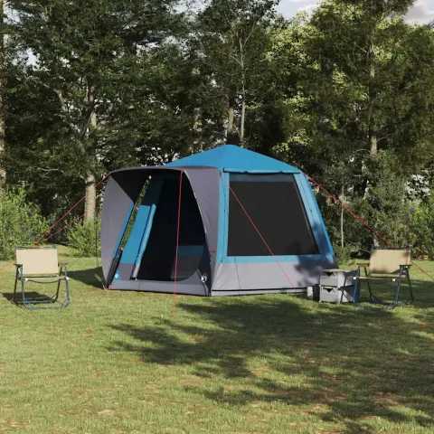 vidaXL Cort de Camping Cabină albastru 420 x 420 x 227 cm Poliester