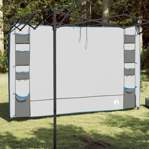 vidaXL Organizator de cort suspendat Gri și Albastru 320 x 182 cm