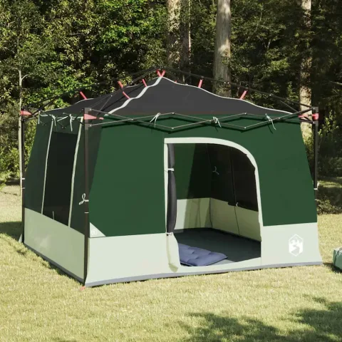 vidaXL Cort interior 6 persoană Verde tafta
