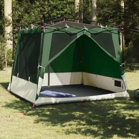 vidaXL Cort interior 6 persoană Verde tafta