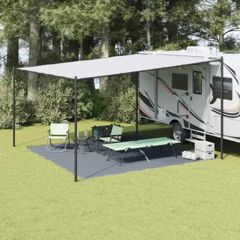 vidaXL Covoare pentru Cort Albastru și Gri 400 x 400 cm Polietilenă