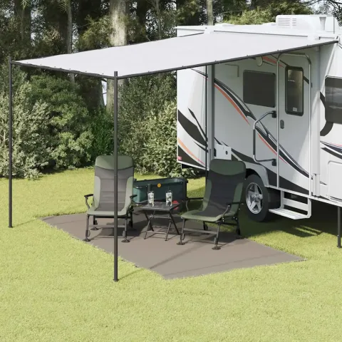 vidaXL Covoare pentru Cort Manual Gri deschis 400 x 200 cm Polietilenă