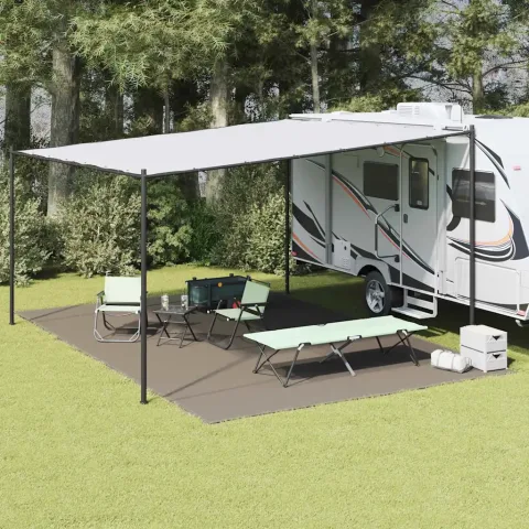 vidaXL Covoare pentru Cort Manual Gri deschis 600 x 400 cm Polietilenă