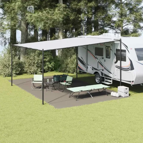 vidaXL Covoare pentru Cort Manual Gri deschis 700 x 400 cm Polietilenă