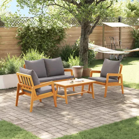 vidaXL Set bistro 4 buc. Maro Lemn Solid de Acacia