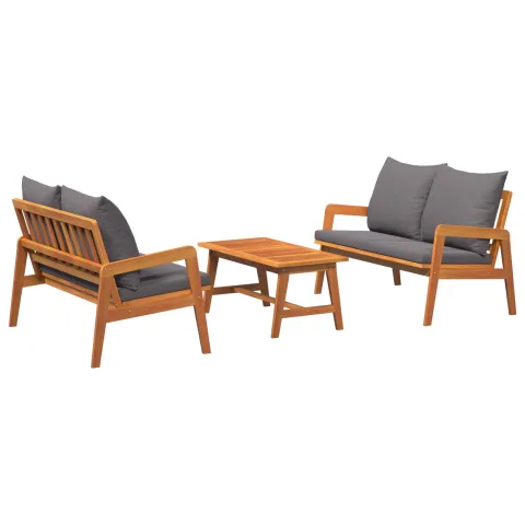 vidaXL Set bistro 3 buc. Maro Lemn Solid de Acacia