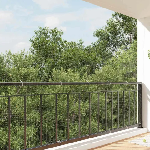 vidaXL Plasă pentru pisici transparentă, nailon, 8x3 m