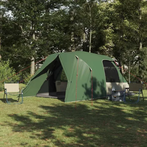 vidaXL Cort Dome 6-Persoane cu acoperiș Verde 500 x 314 x 206 cm