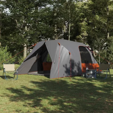 vidaXL Cort Dome 6-Persoane Gri și Portocalie 500 x 314 x 206 cm