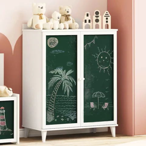 vidaXL Depozitare creativă pentru copii ROROS Alb 80 x 40 x 110 cm