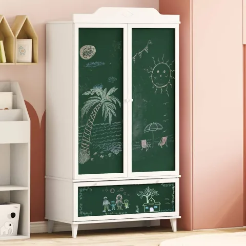 vidaXL Depozitare creativă pentru copii ROROS Alb 90 x 45 x 165 cm
