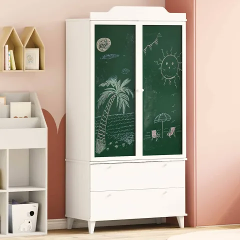 vidaXL Depozitare creativă pentru copii ROROS Alb 90 x 45 x 180 cm