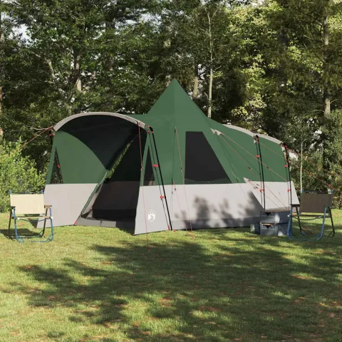 vidaXL Cort Teepee pentru 8 Persoane 8 persoană Verde