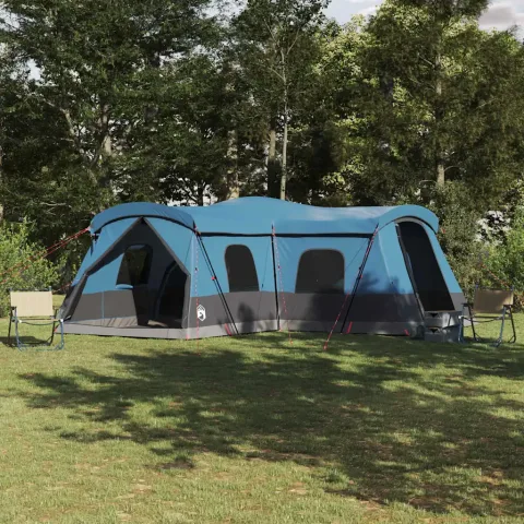 vidaXL Cort 16-Persoane cu acoperiș albastru 680 x 510 x 210 cm