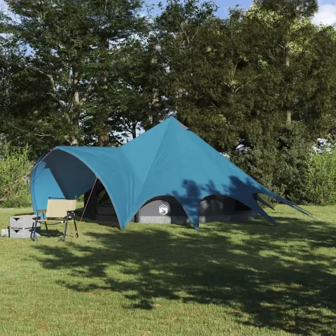 vidaXL Cort Teepee pentru 5 Persoane 5 persoană Albastru și Gri