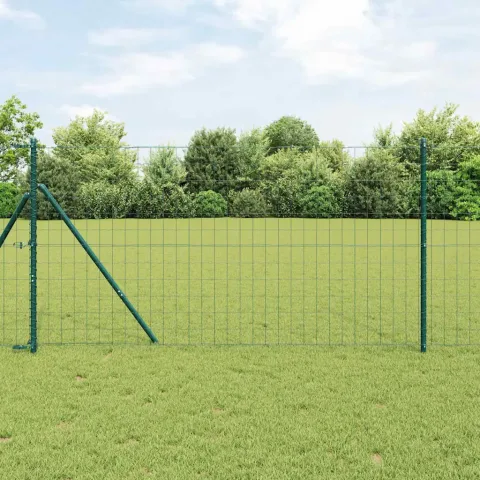 vidaXL Gard Euro 1 x 10 m Fier acoperit cu PVC Verde