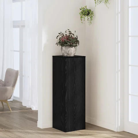 vidaXL Suport pentru plante Stejar Negru 33 x 33 x 100 cm