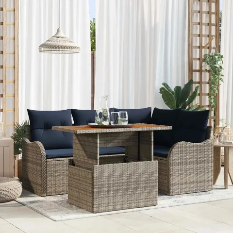 vidaXL Set de canapele pentru grădină 5 buc. 4-Număr de locuri