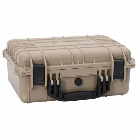 vidaXL Geamantan rigid cu depozitare Nisipiu 40,5 x 33 x 17,5 cm