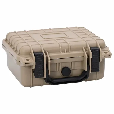 vidaXL Geamantan rigid cu depozitare Nisipiu 27 x 24,5 x 12,5 cm