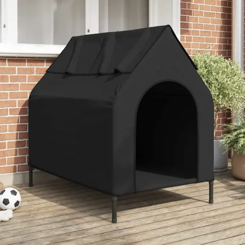 vidaXL Casă pentru animale de companie Negru 110 x 75 x 90 cm Oțel