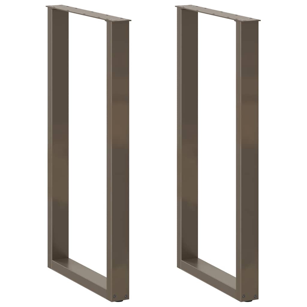 vidaXL Picioare de masă de bar în formă de U, 2 buc., oțel natural, 60 x (110-111) cm